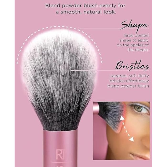 SCIENISH Other Professional Make Up Brushes Set 5Pcs With Synthetic Leather Case - Black - Image 5